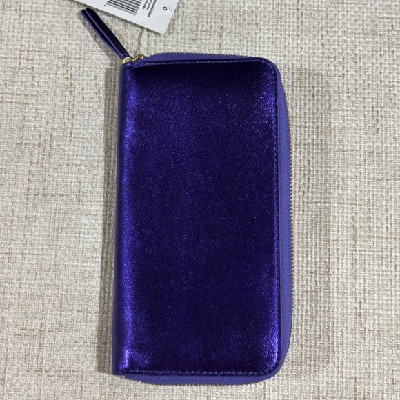 Vera Bradley Continental Purple Metallic Wallet - Picture 6 of 6